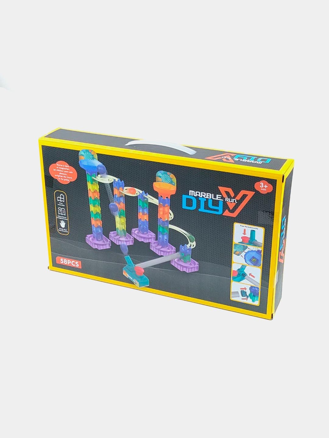 Конструктор Marble Run 58 деталей, Развивающий лабиринт для шариков, Для детей от 3 лет, Крупная моторика и логика — фото 4