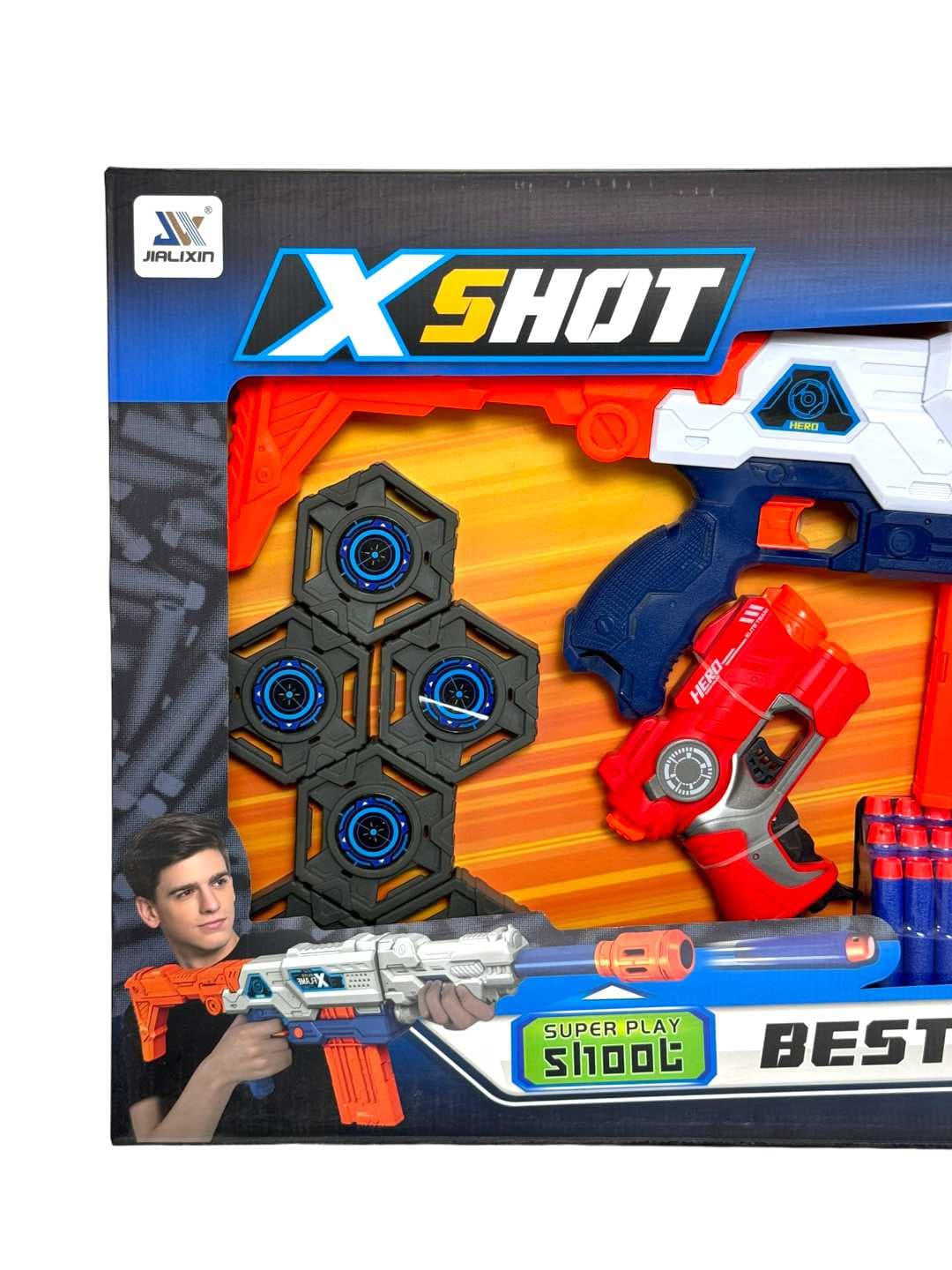 Игровой набор бластер X-Shot с пистолетом, мягкими пулями и мишенями для детей — фото 2