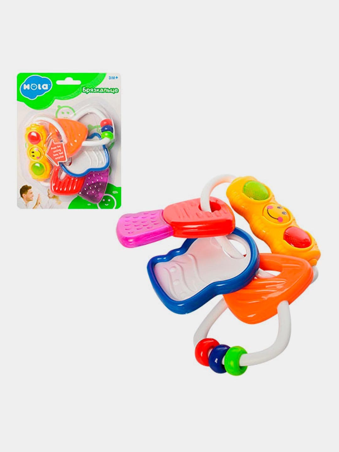 Погремушка-прорезыватель Hola Toys, Ключики, Для младенцев от 3 месяцев, Сенсорная стимуляция — фото 5
