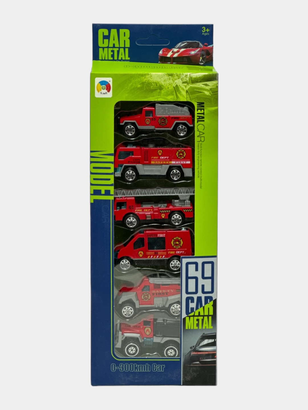 Набор металлических пожарных машинок, Красные die-cast модели, Для детей от 3 лет, Сюжетные игры — фото 4