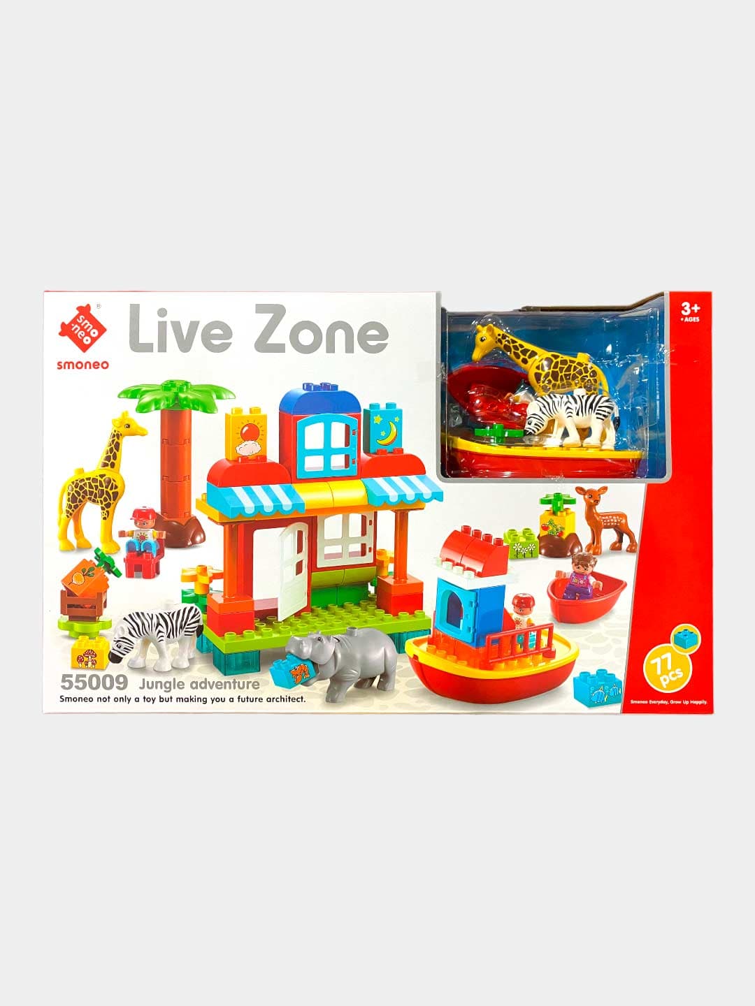 Конструктор Smoneo Live Zone с крупными деталями и фигурками животных, аналог LEGO Duplo — фото 2
