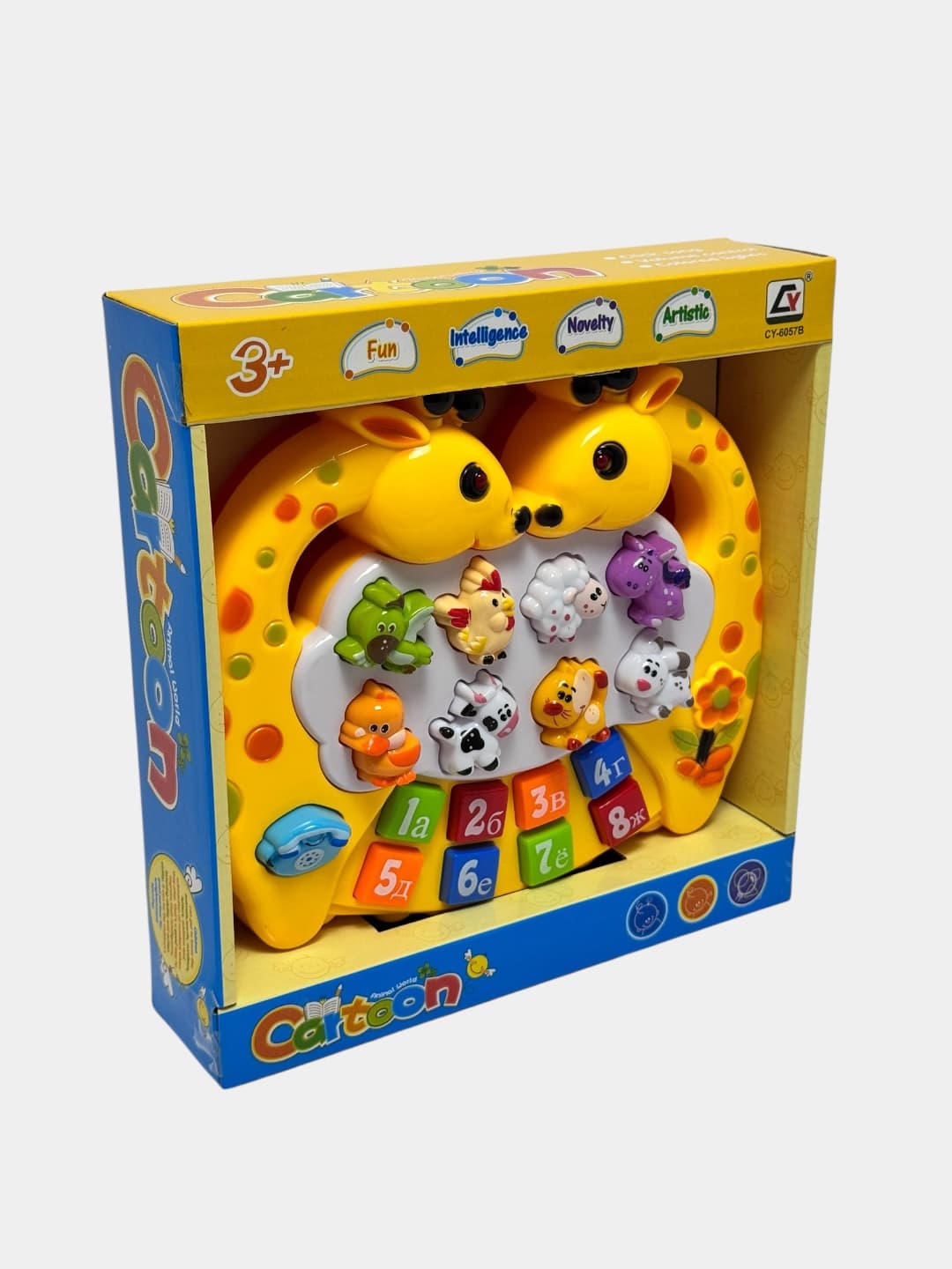 Детское пианино интерактивное жираф CY-6057B развивающий муз. инструмент — фото 4