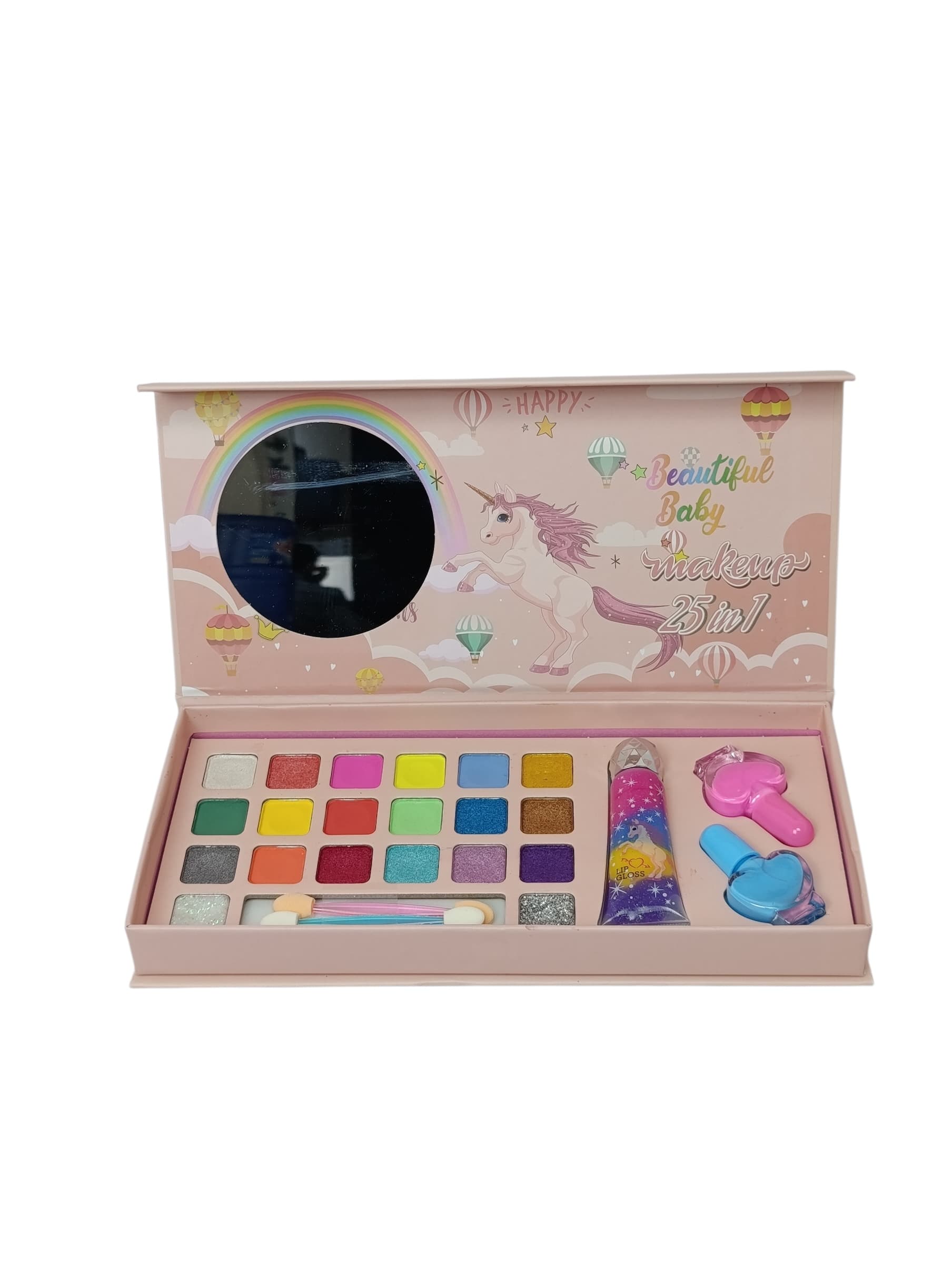 Набор косметики Unicorn 25 в 1, Игрушечный макияж, Для девочек от 3 лет, Безопасная косметика — фото 4