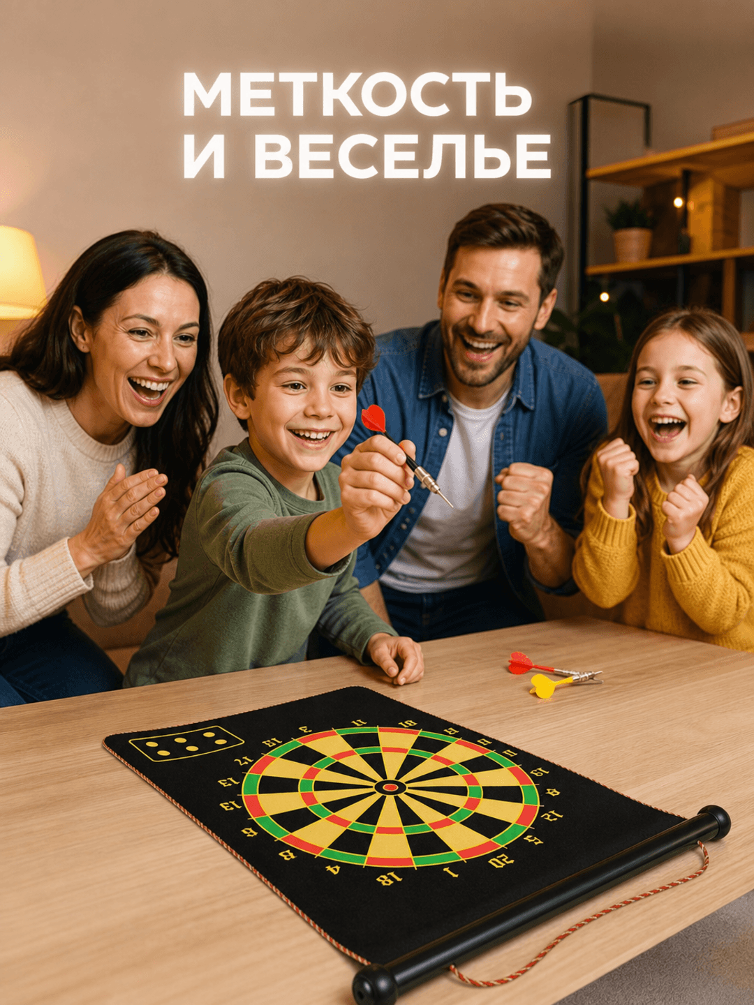 Магнитный дартс 17 дюймов, Безопасная игра для детей и семьи, Развивает моторику — фото 4
