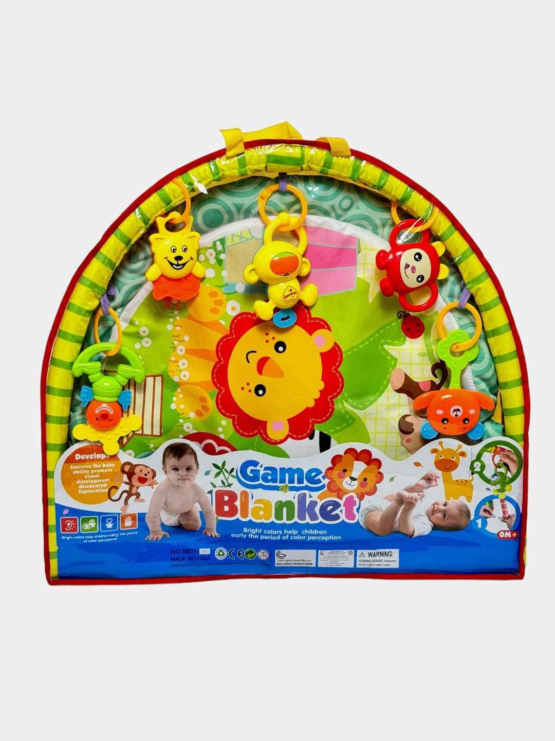 Развивающий детский коврик Game Blanket с дугой и погремушками для младенцев