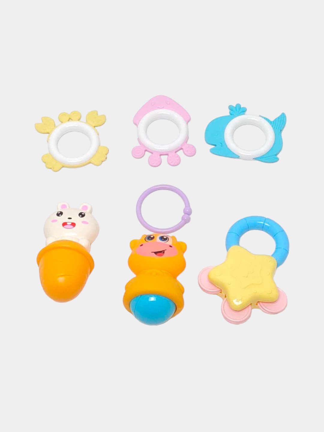 Погремушка Baby Rattle, Мягкая, Для новорожденных, С прорезывателем — фото 3