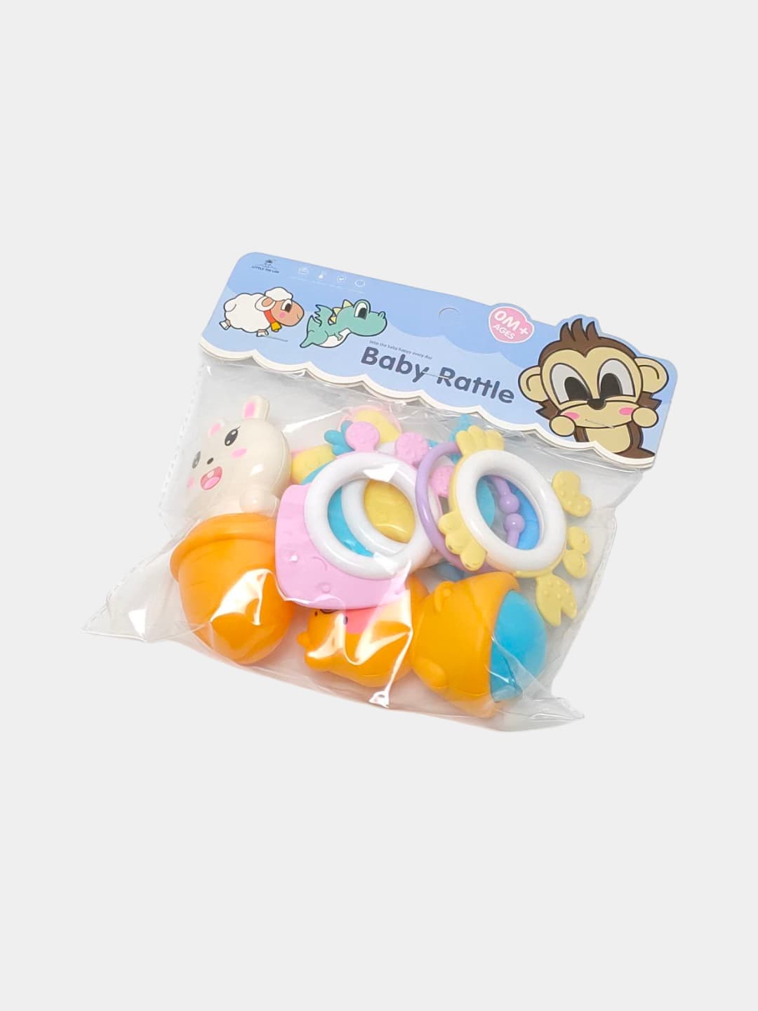 Погремушка Baby Rattle, Мягкая, Для новорожденных, С прорезывателем — фото 2