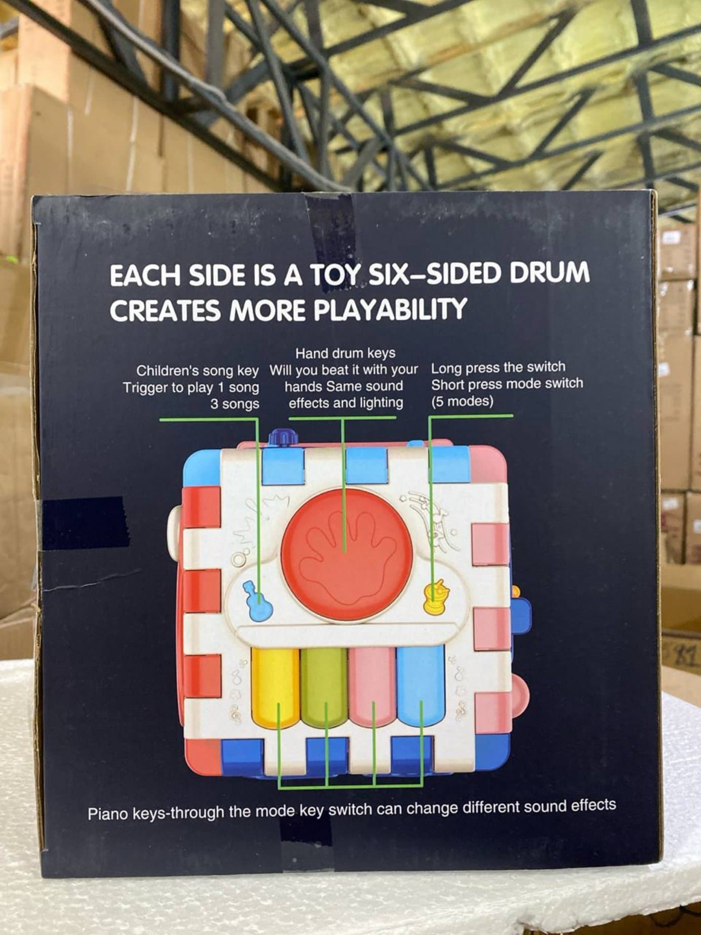 Развивающий мультицентр Мультибокс 6 в 1, Музыкальный куб с пианино и сортером, Для детей от 18 месяцев — фото 5