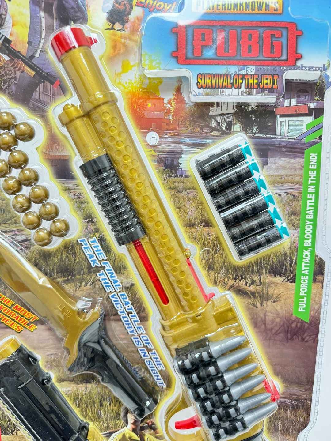 Набор игрушечного оружия PUBG, Дробовик S1897 золотой и пистолет, Для детей от 3 лет — фото 6
