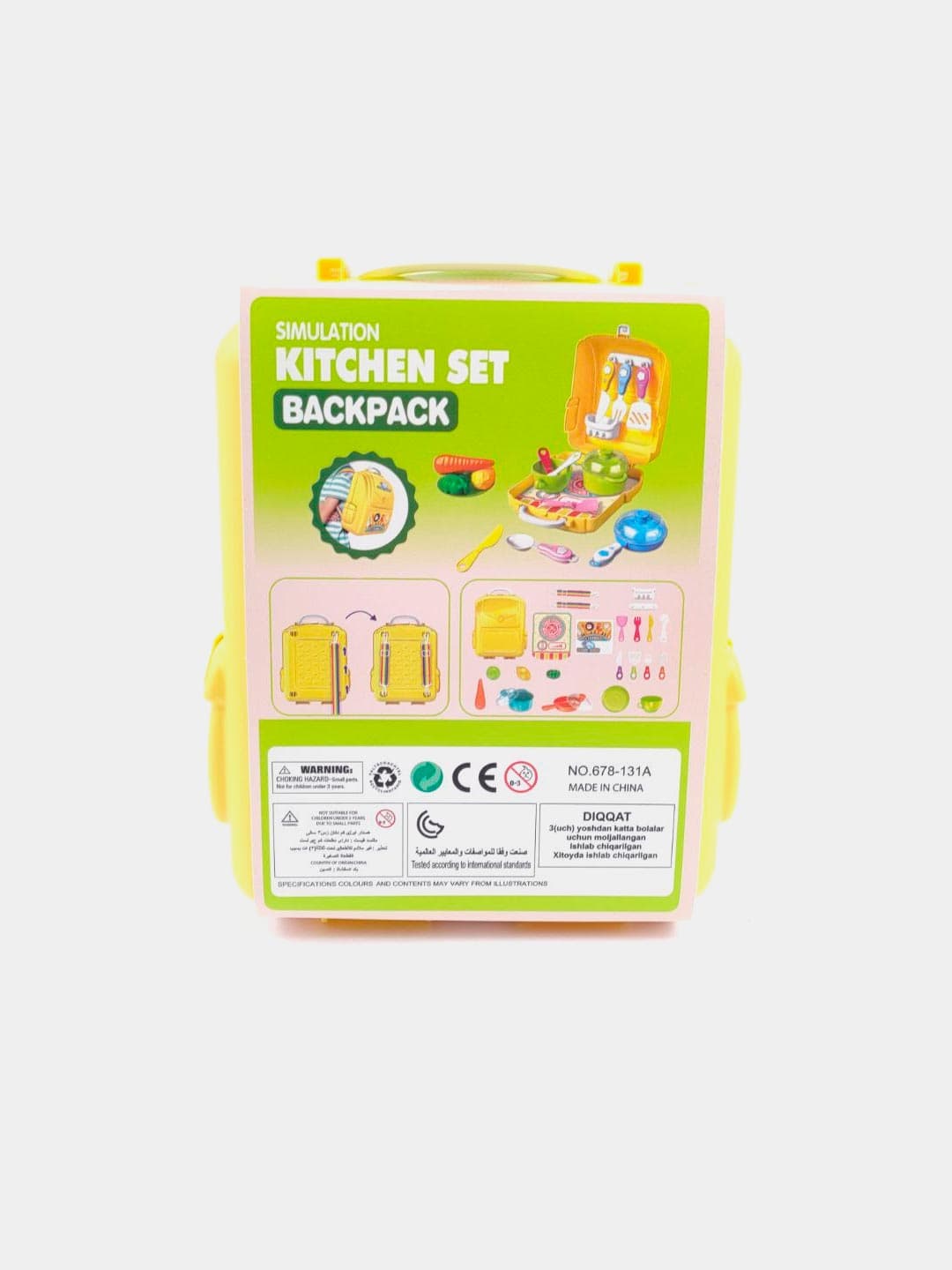 Игрушечная кухня в рюкзаке, Набор повара для ролевых игр, Для детей от 3 лет, Развитие моторики — фото 2