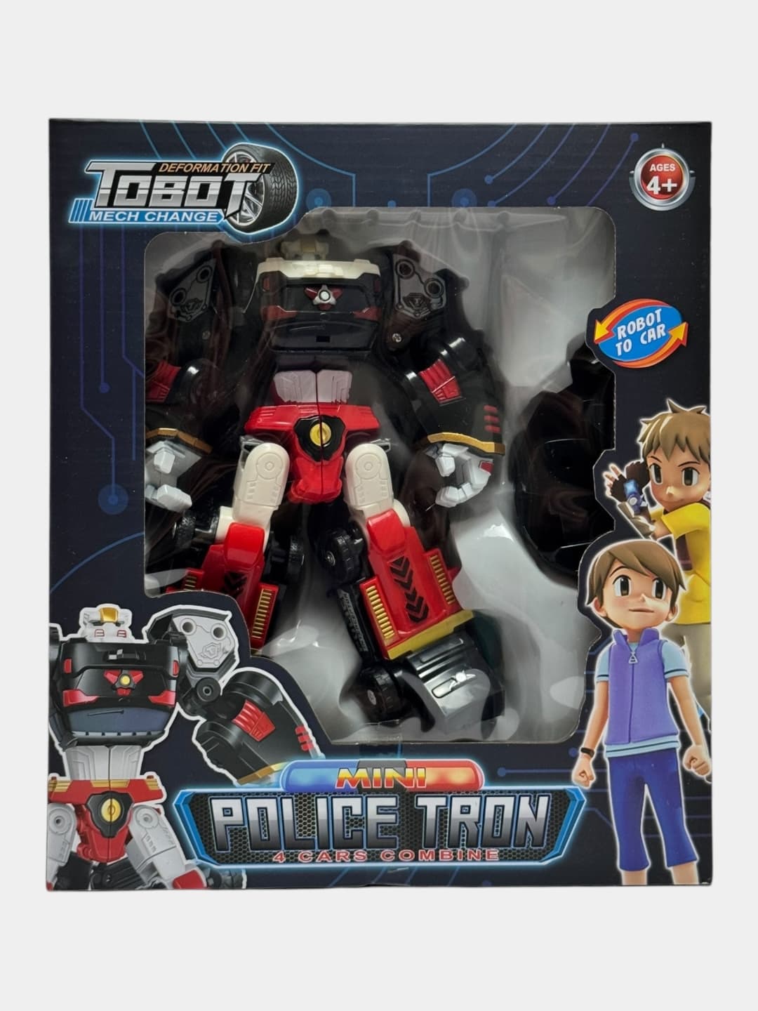 Трансформер Police Tron Tobot детский развивающий робот-машина 4+ — фото 3