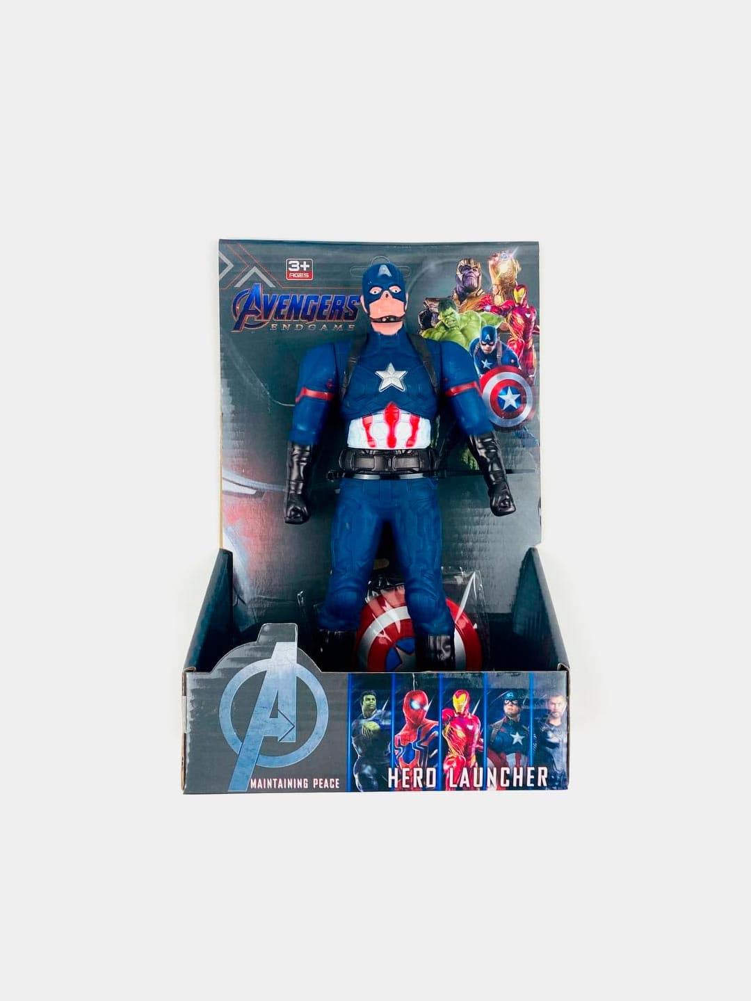 Фигурка Капитана Америки Marvel, Коллекционная игрушка для фанатов и детей 3+ лет, С детализированным костюмом и щитом