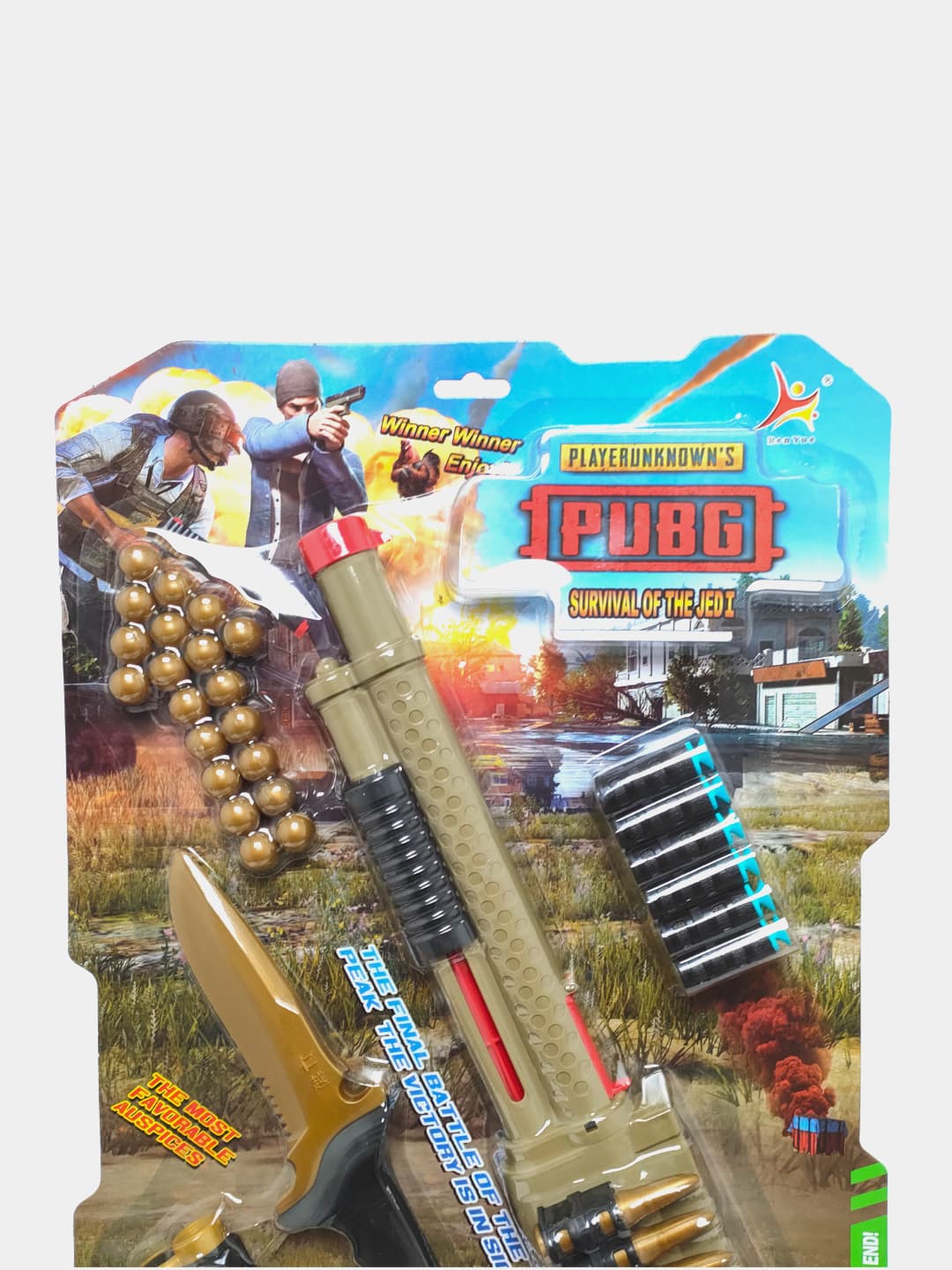 Игровой набор оружия PUBG для детей 2 в 1: дробовик, пистолет, патроны. — фото 2
