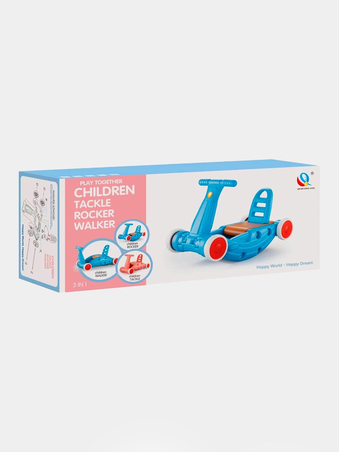 Детская машина-толокар 3 в 1 QICHUNYING TOYS, качалка и ходунки для развития ребенка