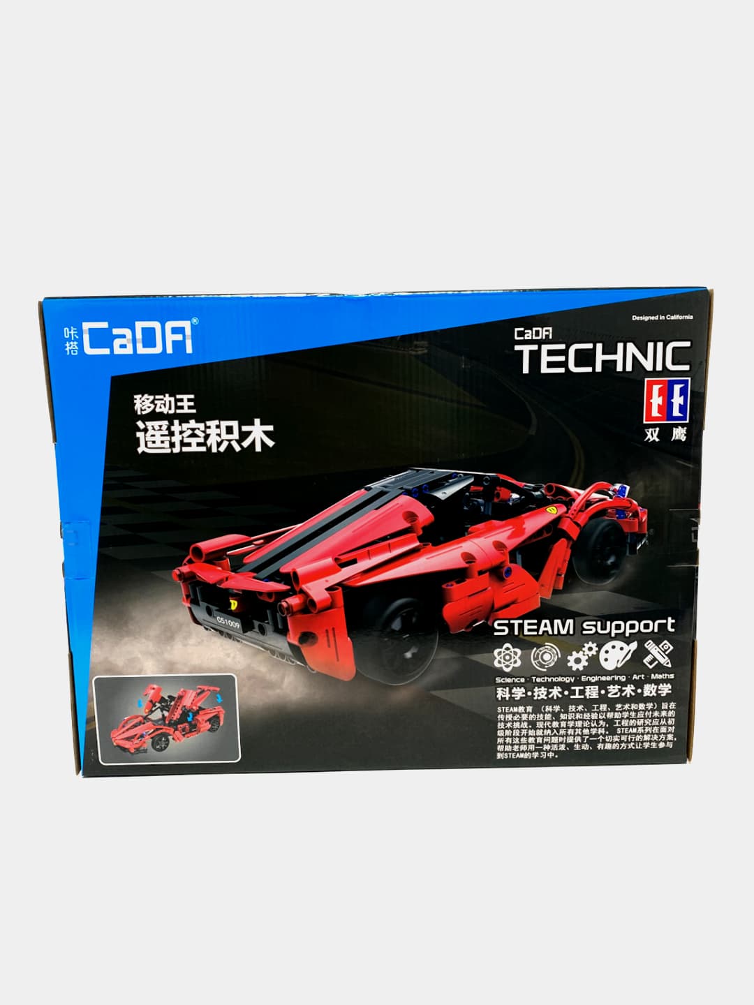 Радиоуправляемый конструктор CADA TECHNIC Red Storm Гоночная машина на пульте, 380 деталей — фото 4