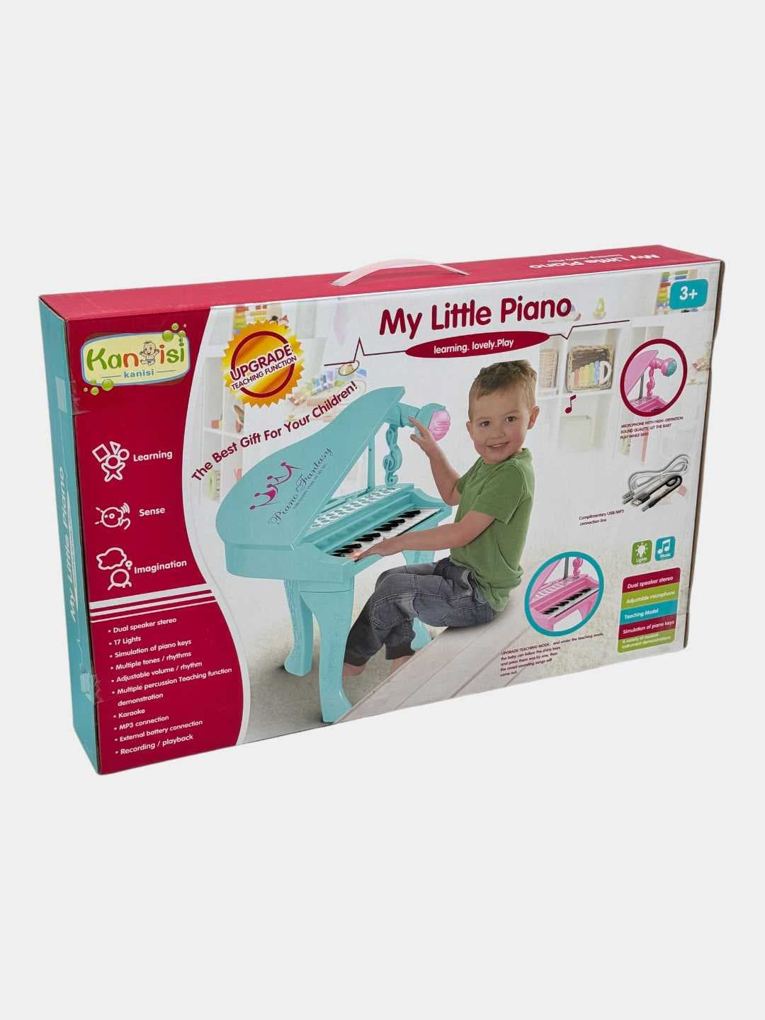 Детское электронное пианино My Little Piano Kanisi рояль с микрофоном и подсветкой клавиш — фото 2