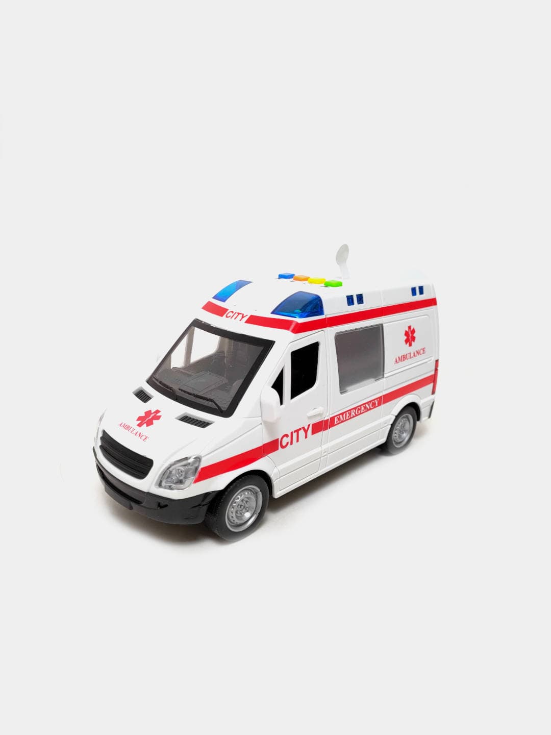 Машина скорой помощи Wenyi 1:16, световые и звуковые эффекты, открывающиеся двери — фото 3