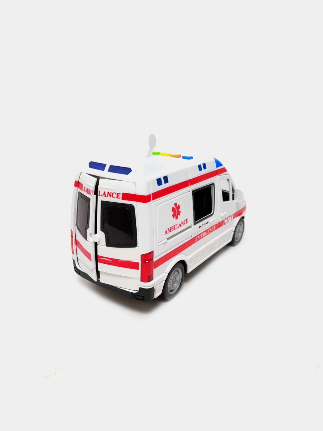 Машина скорой помощи Wenyi 1:16, световые и звуковые эффекты, открывающиеся двери — фото 4