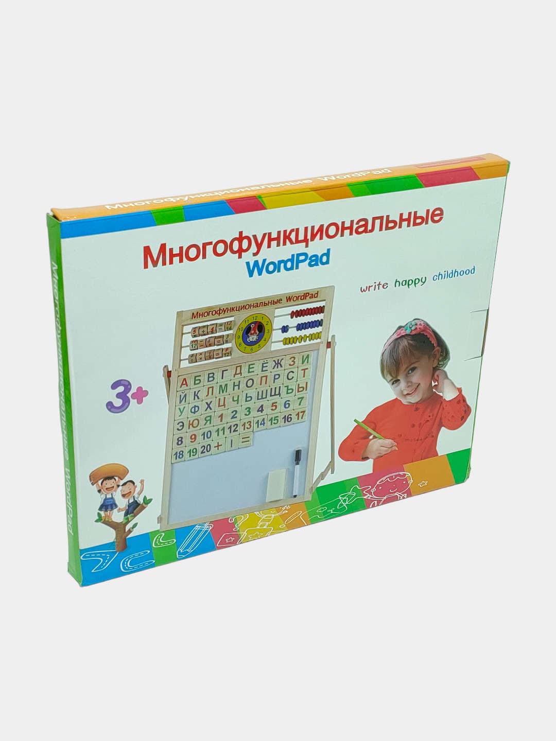 Развивающий мольберт WordPad, Обучение алфавиту и счету, Для детей от 3 лет Магнитная доска — фото 3