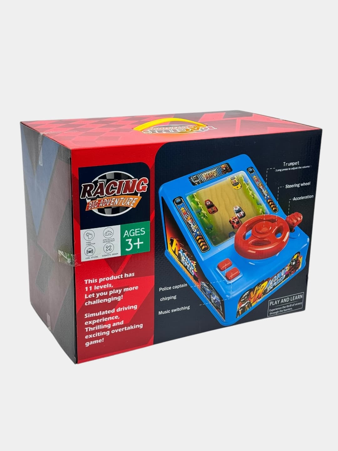 Интерактивный игровой руль Автошка Racing, с 11 уровнями сложности и звуковыми эффектами, Для детей от 3 лет — фото 4