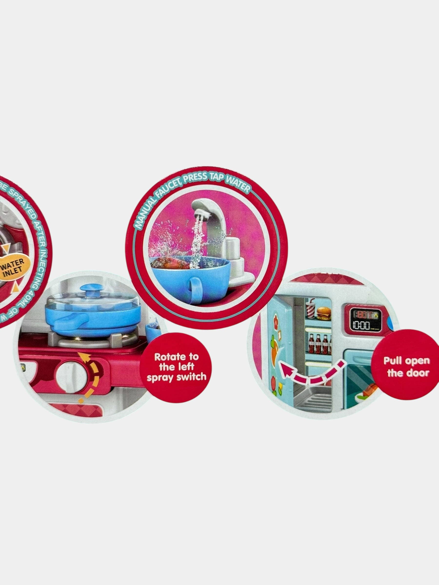 Детская игровая кухня Fun Kitchen, с функцией пара и 50 аксессуаров, для детей от 3 лет — фото 7