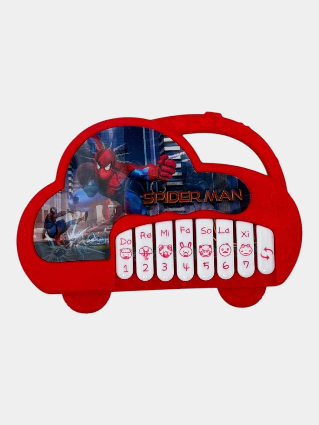 Детское пианино-машинка Spider-Man, музыкальная игрушка с клавишами, для детей 1-4 года, развивающая моторику