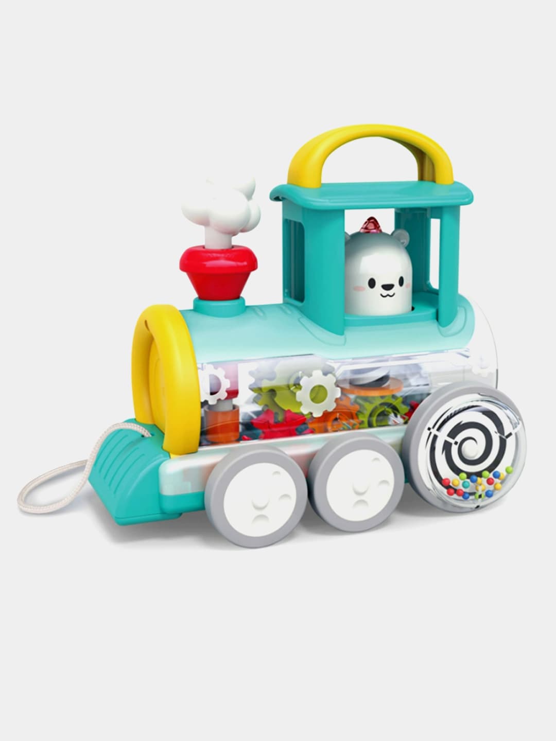 Каталка Train Engine Hola развивающая с шестеренками для детей 1+