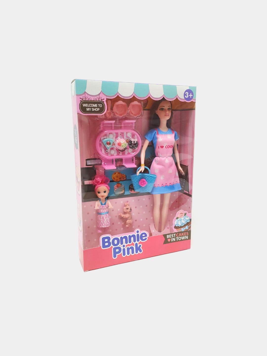 Кукла Bonny Pink Набор Кондитерская, Ролевые игры для детей 3+, Развитие моторики и фантазии