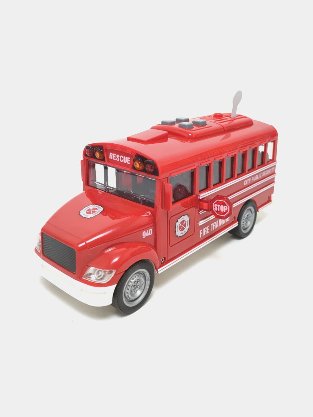 Игрушечный автобус Wenyi City Service Сити инерционный со светом и звуком — фото 2