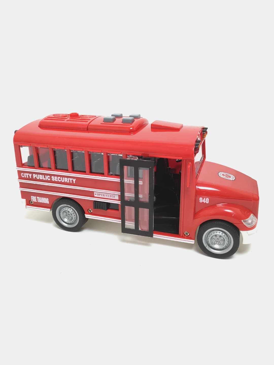 Игрушечный автобус Wenyi City Service Сити инерционный со светом и звуком — фото 3
