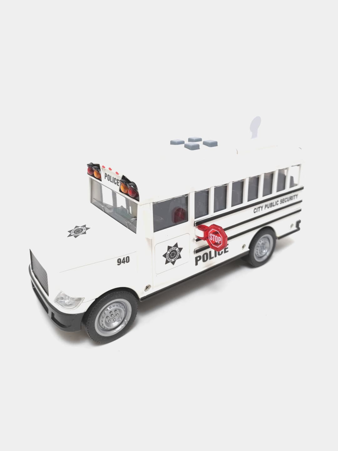 Игрушечный автобус Wenyi City Service Сити инерционный со светом и звуком — фото 5