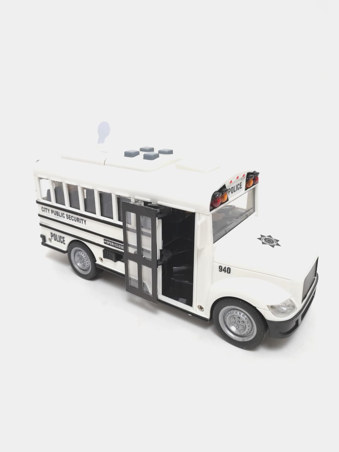 Игрушечный автобус Wenyi City Service Сити инерционный со светом и звуком — фото 6