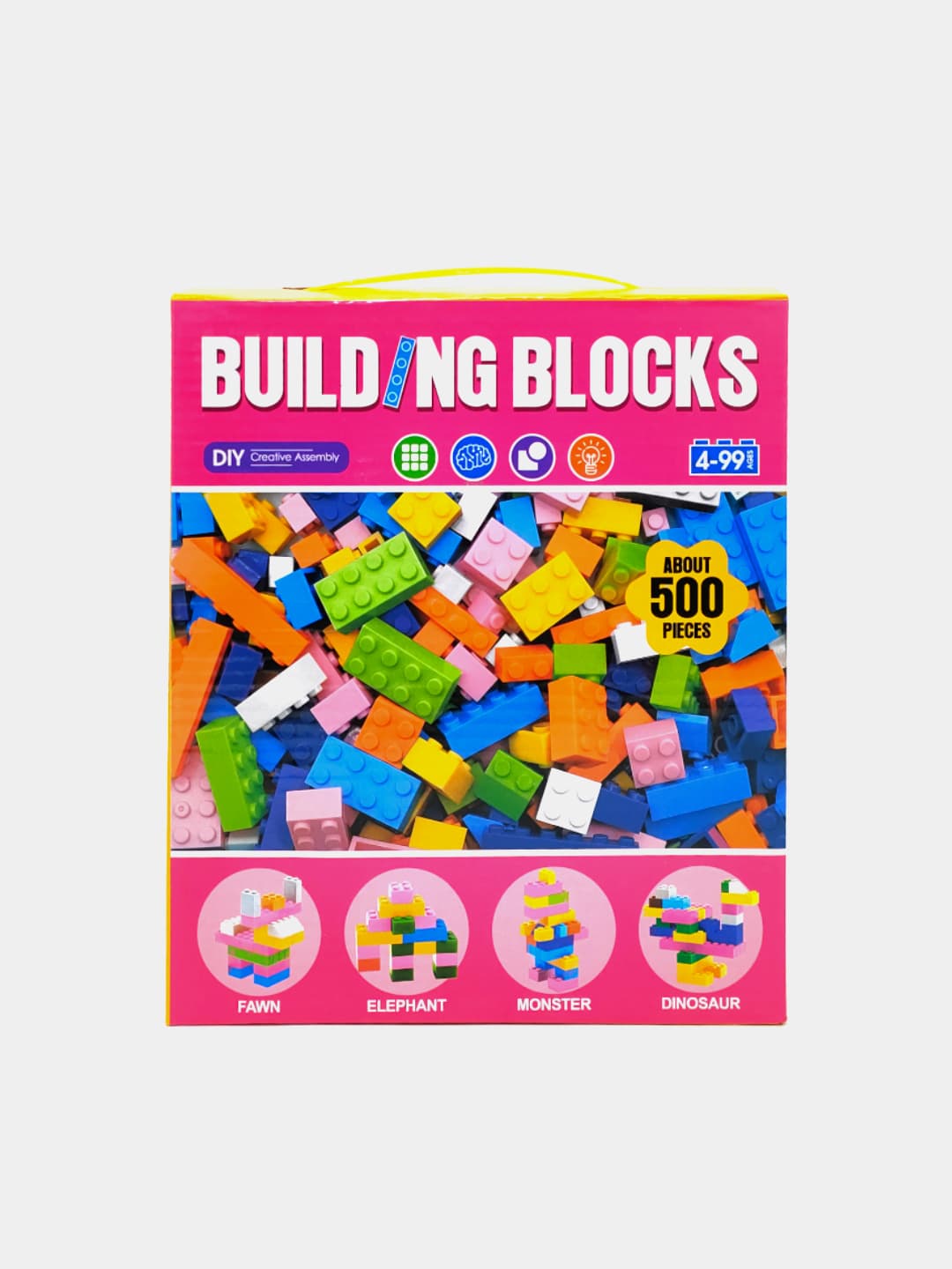 Развивающий конструктор Building Blocks, 500 деталей, для детей 4-99 лет. Стимулирует творчество — фото 4