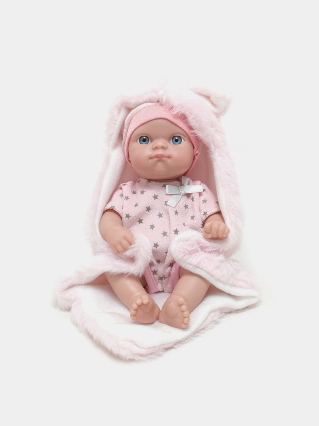 Кукла пупс Yale Baby 22 см, мягкий халат с ушками, для детей от 3 лет, развивает моторику — фото 2