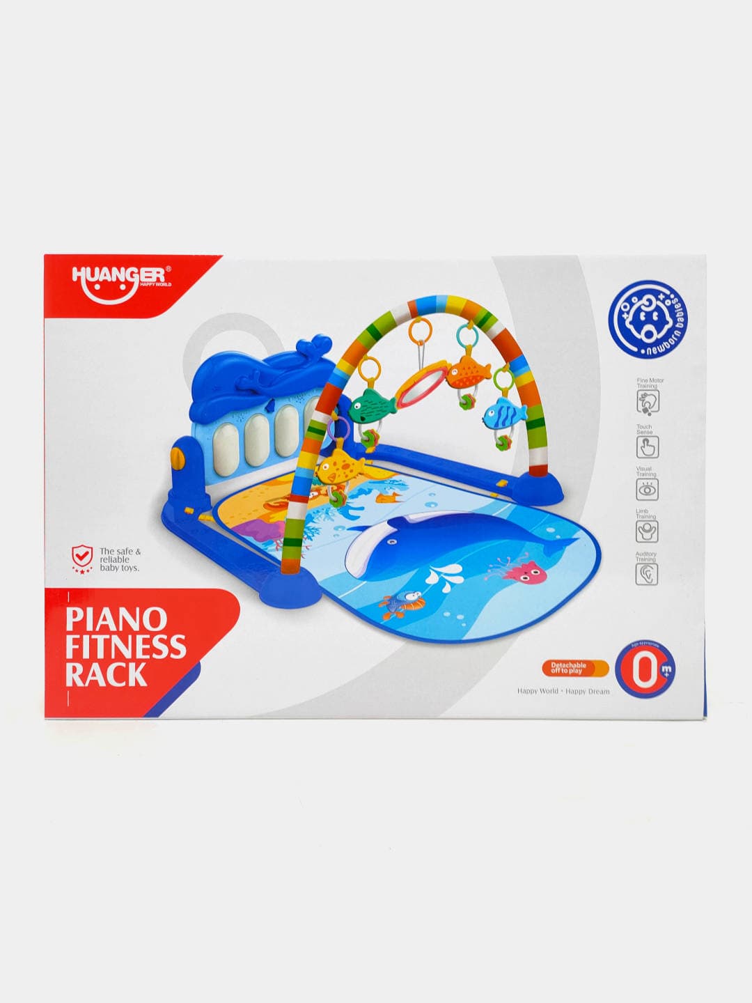 Развивающий коврик Piano Fitness Rack Китенок и друзья с музыкальным пианино и дугой — фото 2