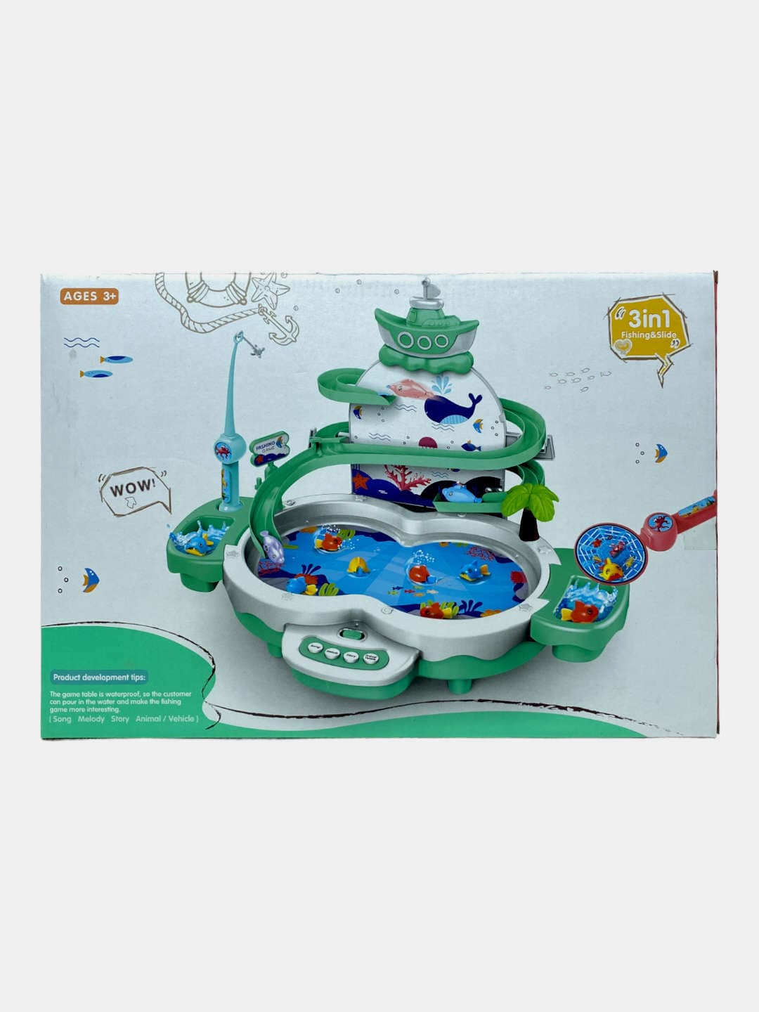 Набор рыбалки с горкой 3 в 1 Fishing Hero, музыкальный игровой центр с USB — фото 2