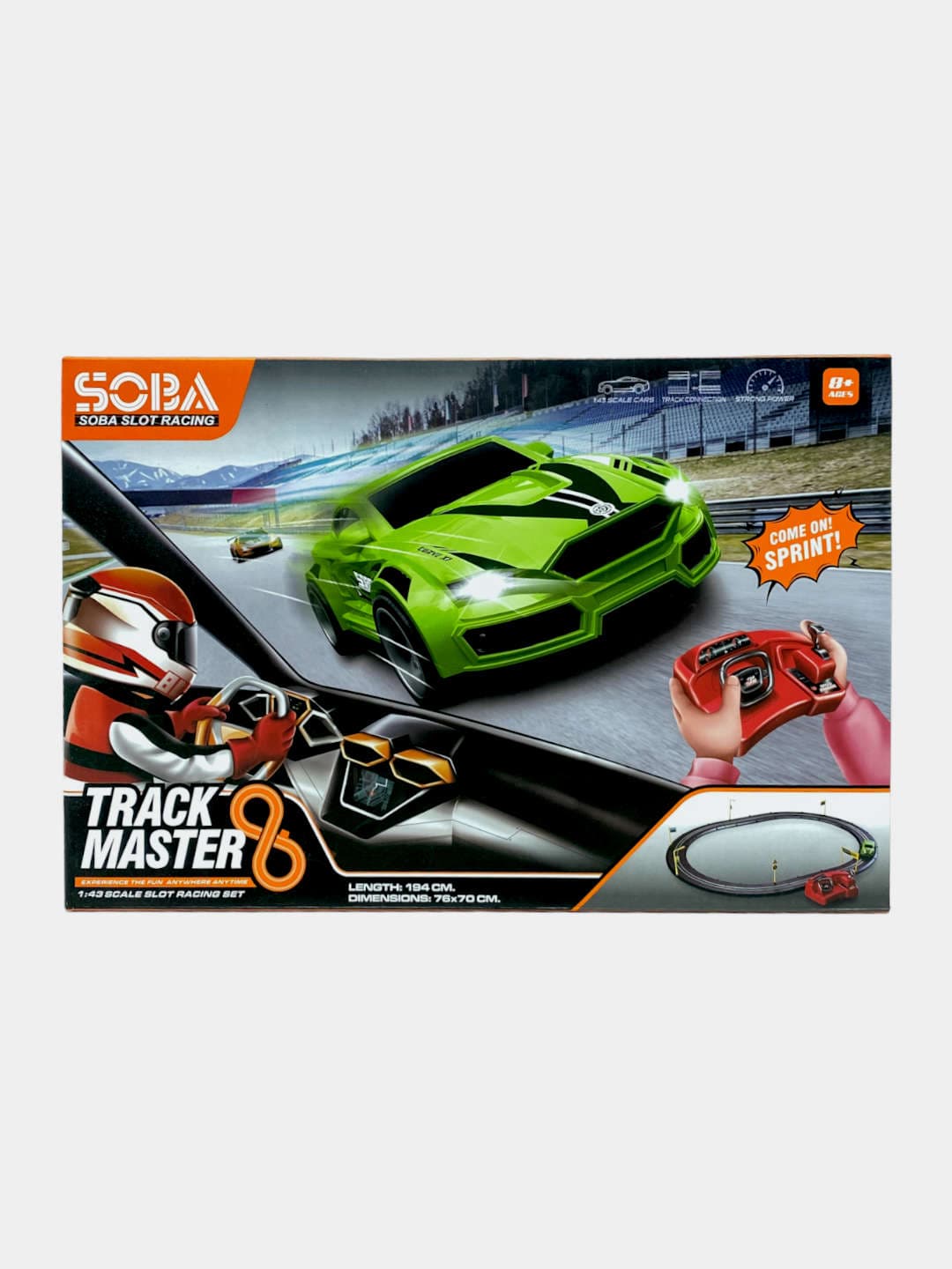 Гоночный трек Track Master, Слот-трек с машинками 1:43, Для детей от 8 лет, Развивающий игровой набор