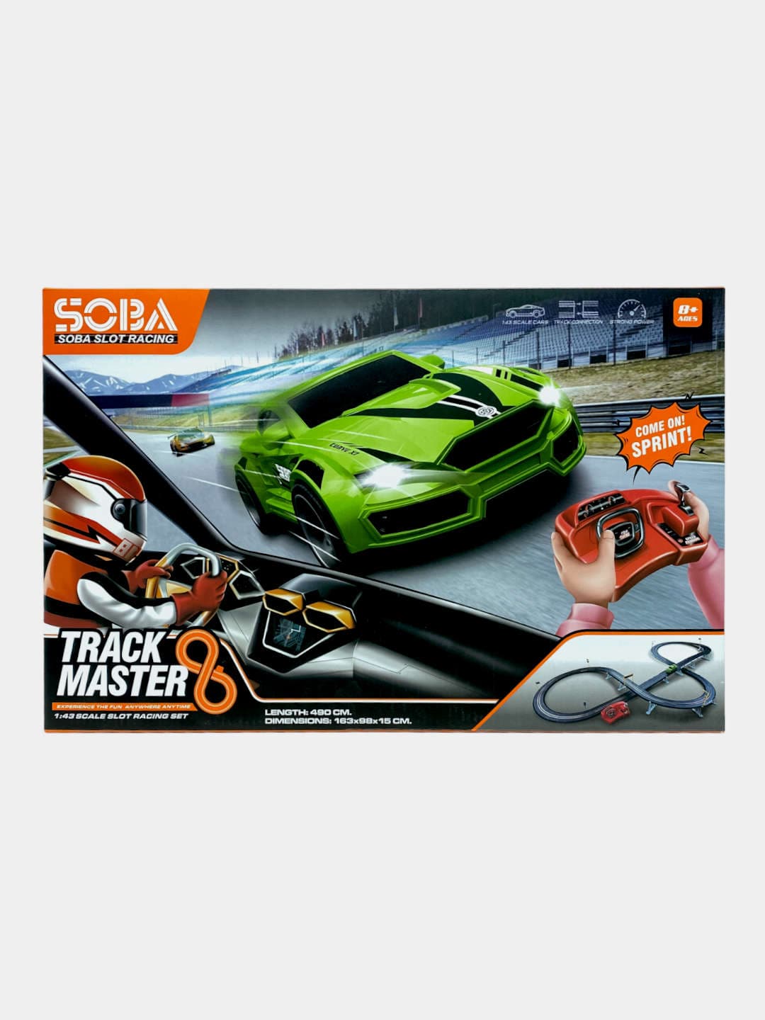 Гоночный трек Track Master, 490 см, 1:43, для детей от 8 лет, с пультами