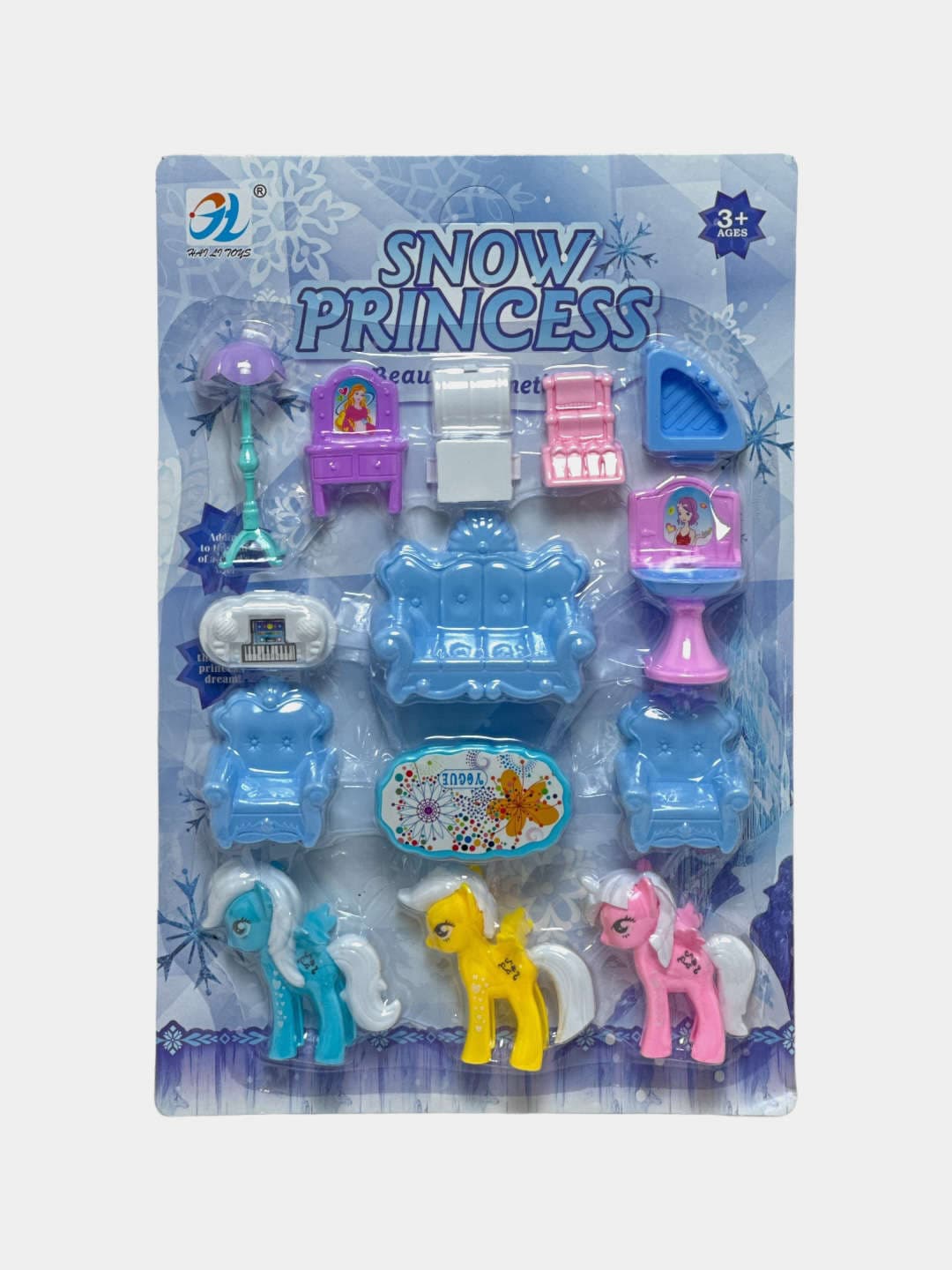 Пластиковый набор мебели Snow Princess, развивающий, для девочек, 3+ — фото 2