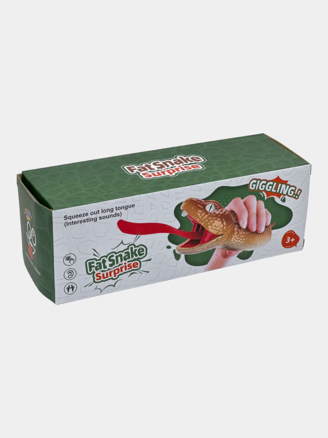 Fat Snake Surprise, звуковая сжимаемая змея с языком, для детей 3+