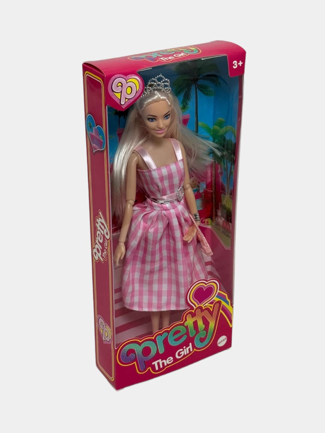 Кукла Barbie Pretty Girl, Стильная модница с платьем и диадемой, Для девочек от 3 лет, Развивающая игрушка — фото 5