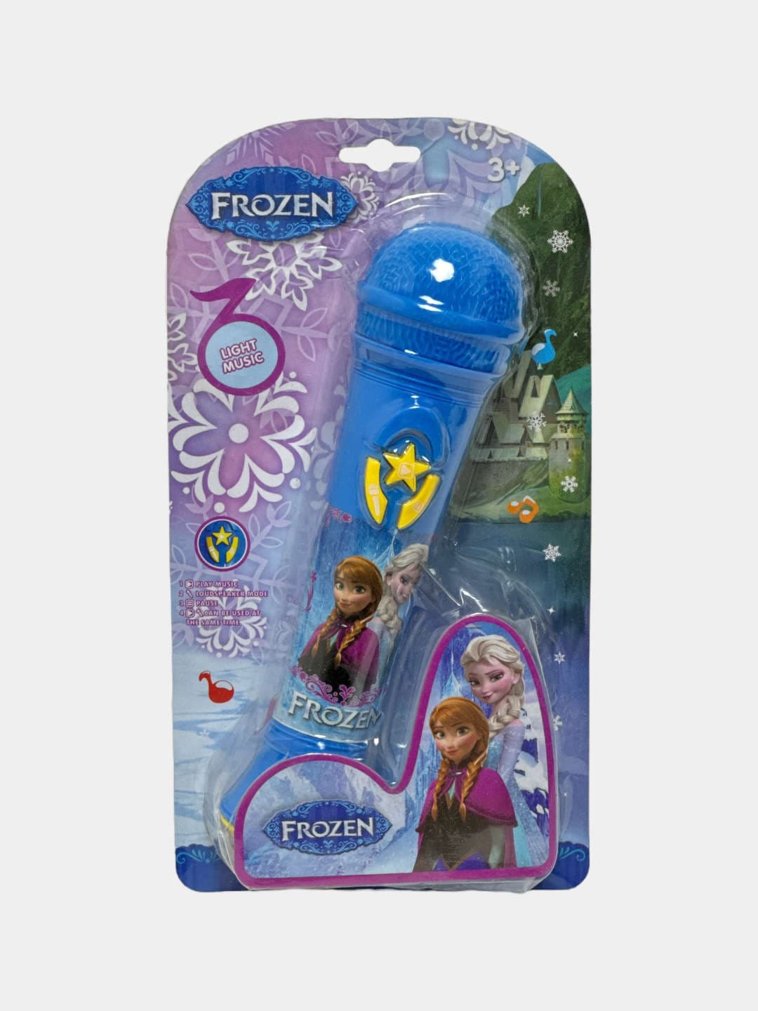Детский микрофон Frozen, Музыкальный с подсветкой, Для ролевых игр и развития речи, 3+ — фото 2