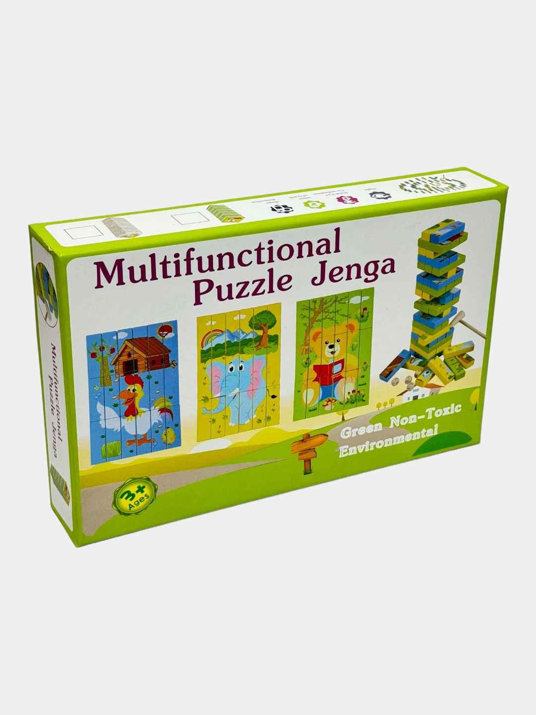 Деревянные игрушки дженга пазл Multifunctional Puzzle Jenga с молоточком