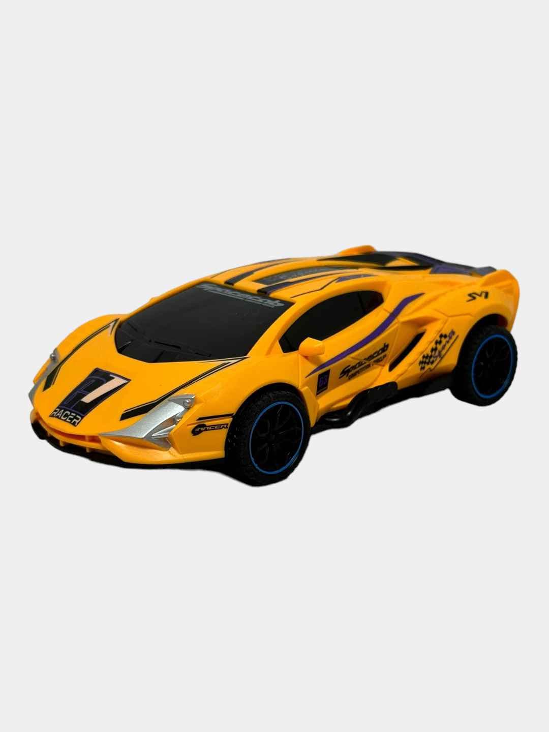 Инерционная машина гоночный болид Racer, оранжевый спорткар для мальчиков — фото 2