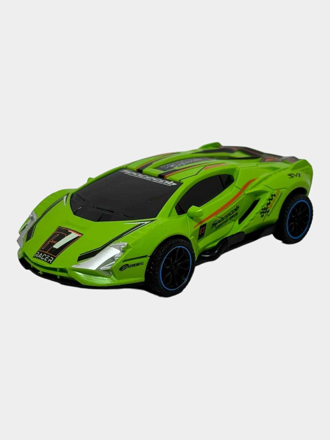 Инерционная машина гоночный болид Racer, оранжевый спорткар для мальчиков — фото 3
