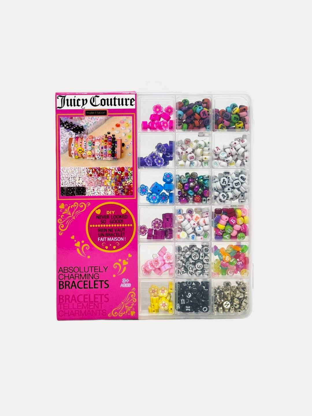 Набор бусин с буквами Juicy Couture для творчества детей 6+ лет.