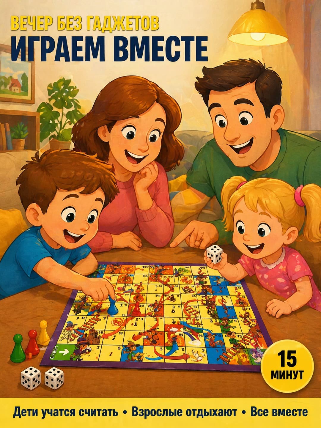 Настольная игра Ходилки-Бродилки 4 в 1, развивающая, для детей 3-6 лет, для всей семьи — фото 4