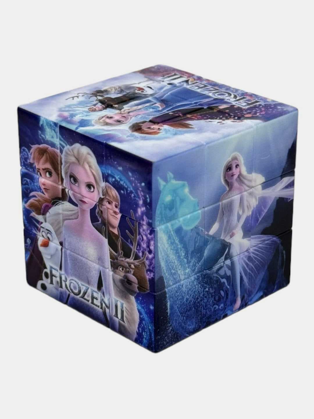 Развивающий кубик Рубика Frozen Disney детский синий 3D-головоломка.