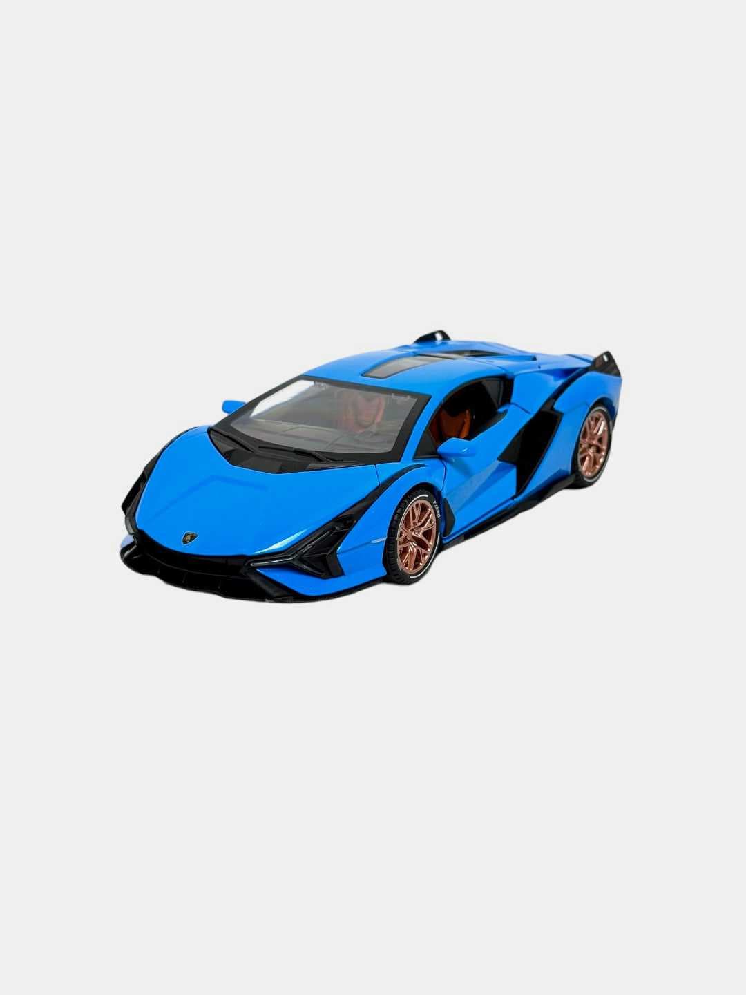 Металлическая модель Lamborghini Sian 1:24, Открывающиеся двери, Детализированный салон, Для детей от 3 лет и коллекционеров — фото 2