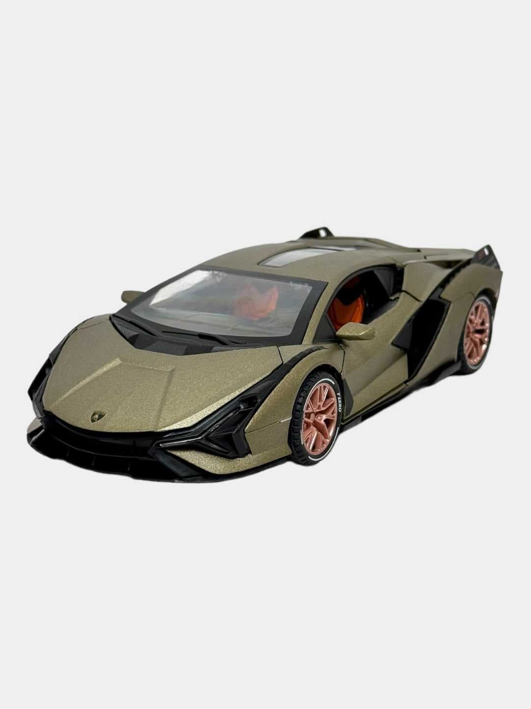 Металлическая модель Lamborghini Sian 1:24, Открывающиеся двери, Детализированный салон, Для детей от 3 лет и коллекционеров — фото 3